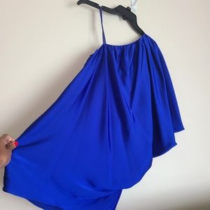Aidan Mattox Colbalt Blue One Shoulder Dress